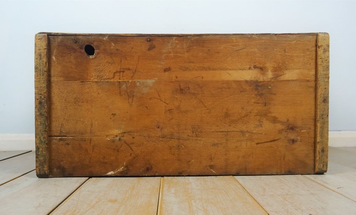 	Original Victorian Hand Painted Travelling Trunk Chest